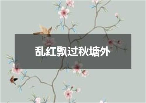 乱红飘过秋塘外