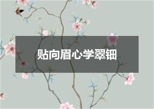贴向眉心学翠钿