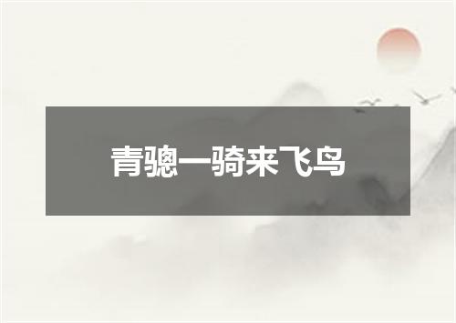 青骢一骑来飞鸟