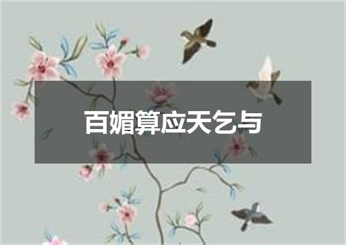 百媚算应天乞与
