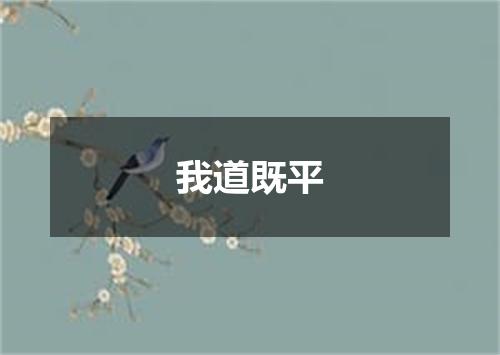 我道既平