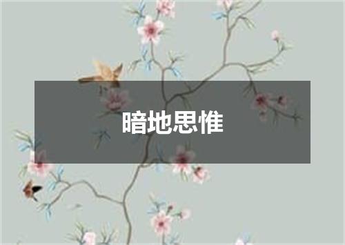 暗地思惟