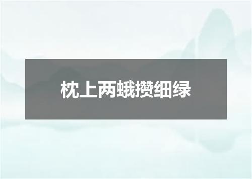 枕上两蛾攒细绿