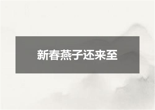 新春燕子还来至