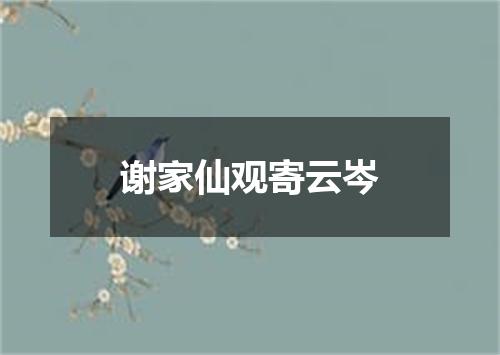 谢家仙观寄云岑