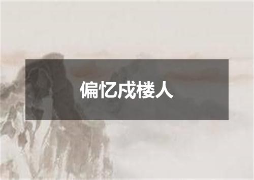 偏忆戍楼人