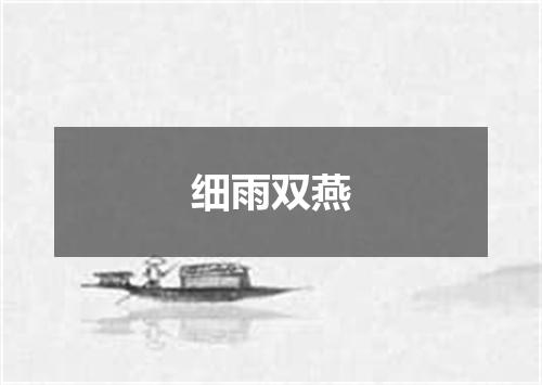 细雨双燕