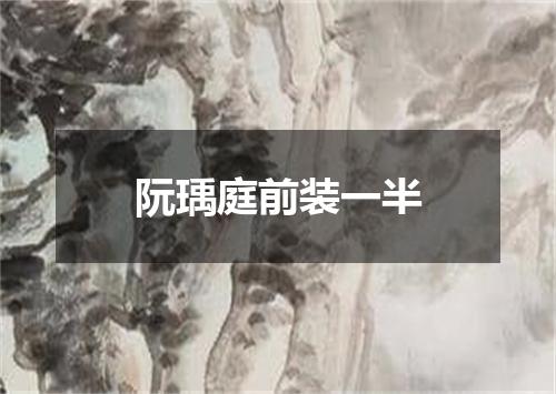 阮瑀庭前装一半