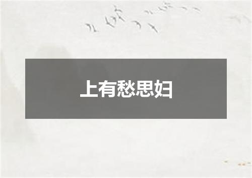 上有愁思妇