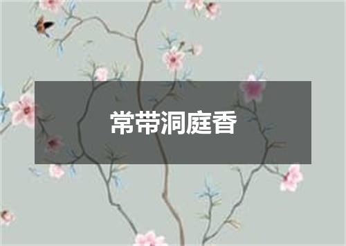 常带洞庭香