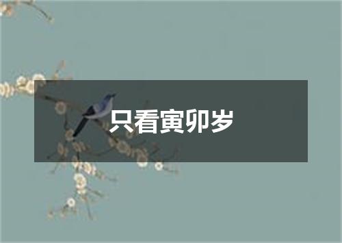 只看寅卯岁