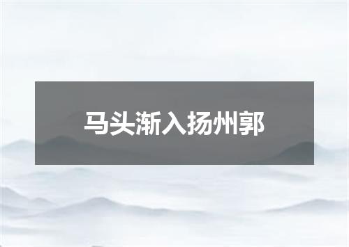 马头渐入扬州郭