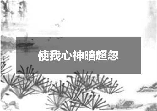 使我心神暗超忽