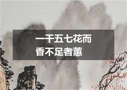 一干五七花而香不足者蕙