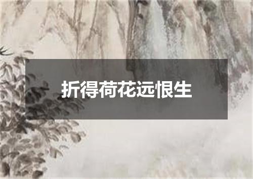 折得荷花远恨生