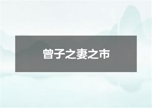 曾子之妻之市