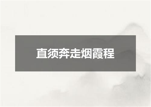 直须奔走烟霞程
