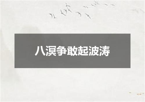 八溟争敢起波涛