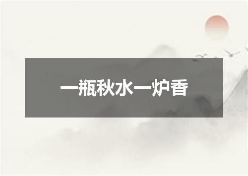 一瓶秋水一炉香