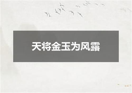 天将金玉为风露