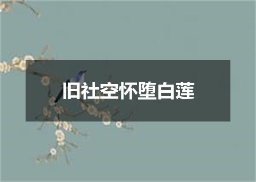 旧社空怀堕白莲