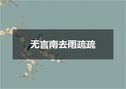 无言南去雨疏疏