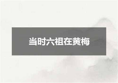 当时六祖在黄梅