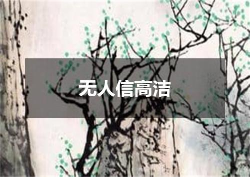 无人信高洁