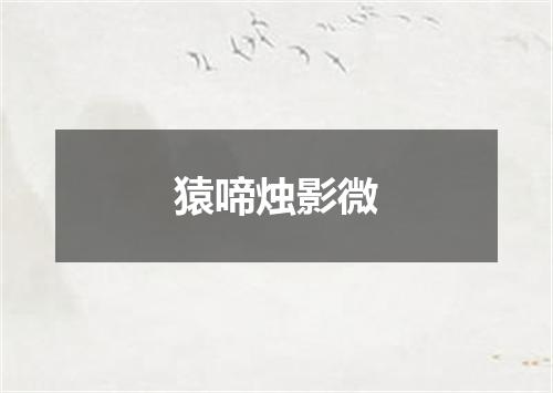 猿啼烛影微