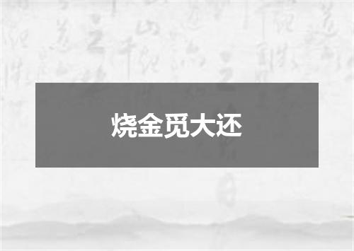 烧金觅大还