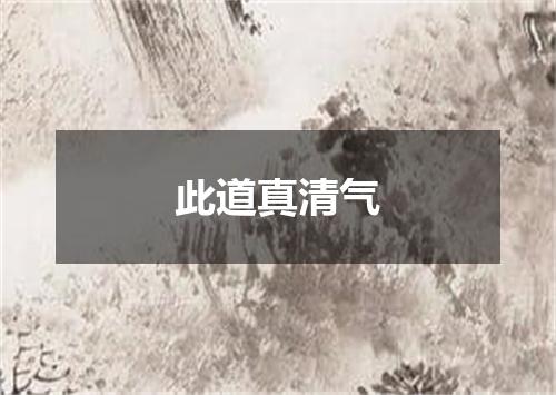 此道真清气