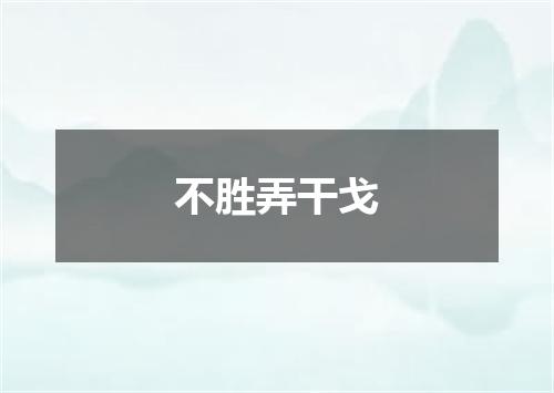 不胜弄干戈