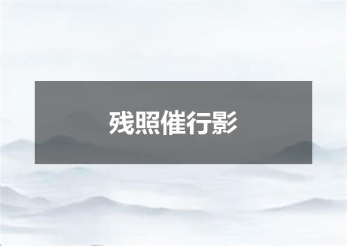 残照催行影