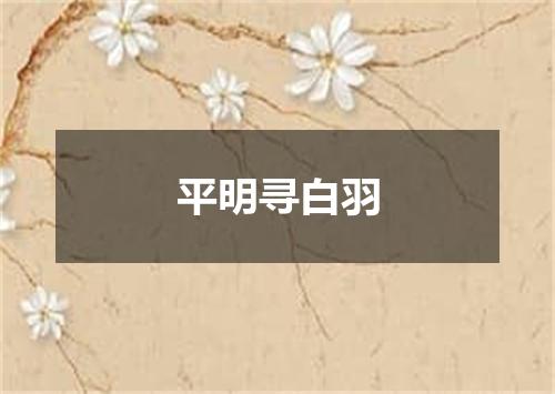 平明寻白羽