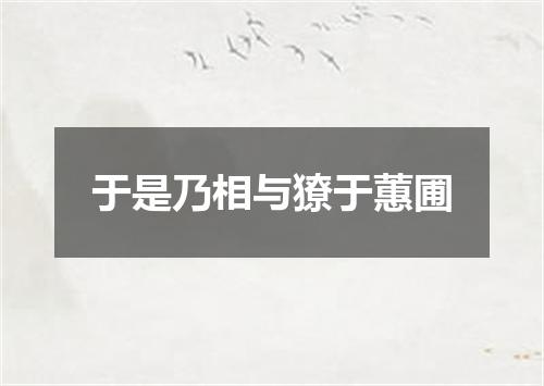 于是乃相与獠于蕙圃