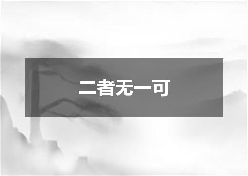二者无一可