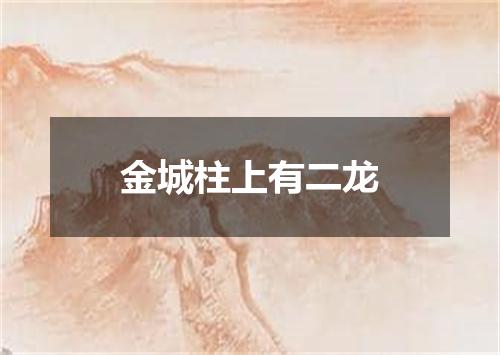 金城柱上有二龙