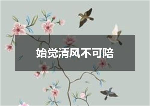 始觉清风不可陪