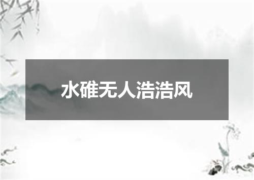 水碓无人浩浩风