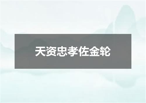 天资忠孝佐金轮
