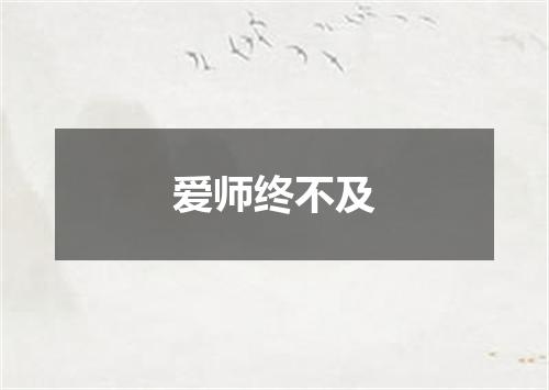 爱师终不及
