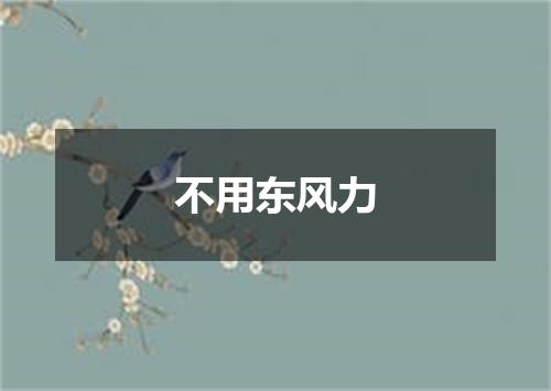 不用东风力