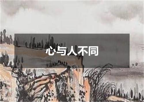 心与人不同