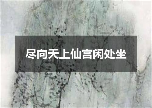 尽向天上仙宫闲处坐