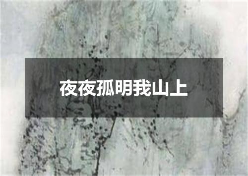 夜夜孤明我山上