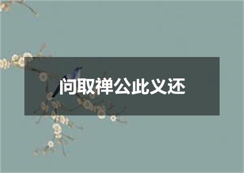 问取禅公此义还