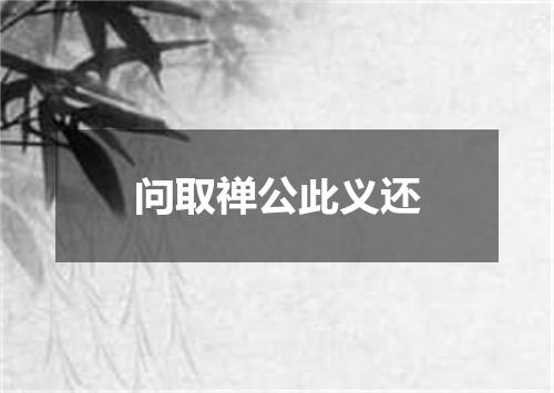 问取禅公此义还