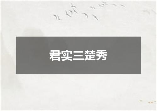 君实三楚秀