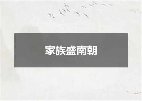 家族盛南朝