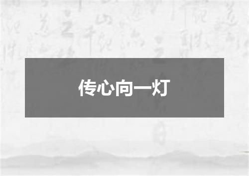 传心向一灯
